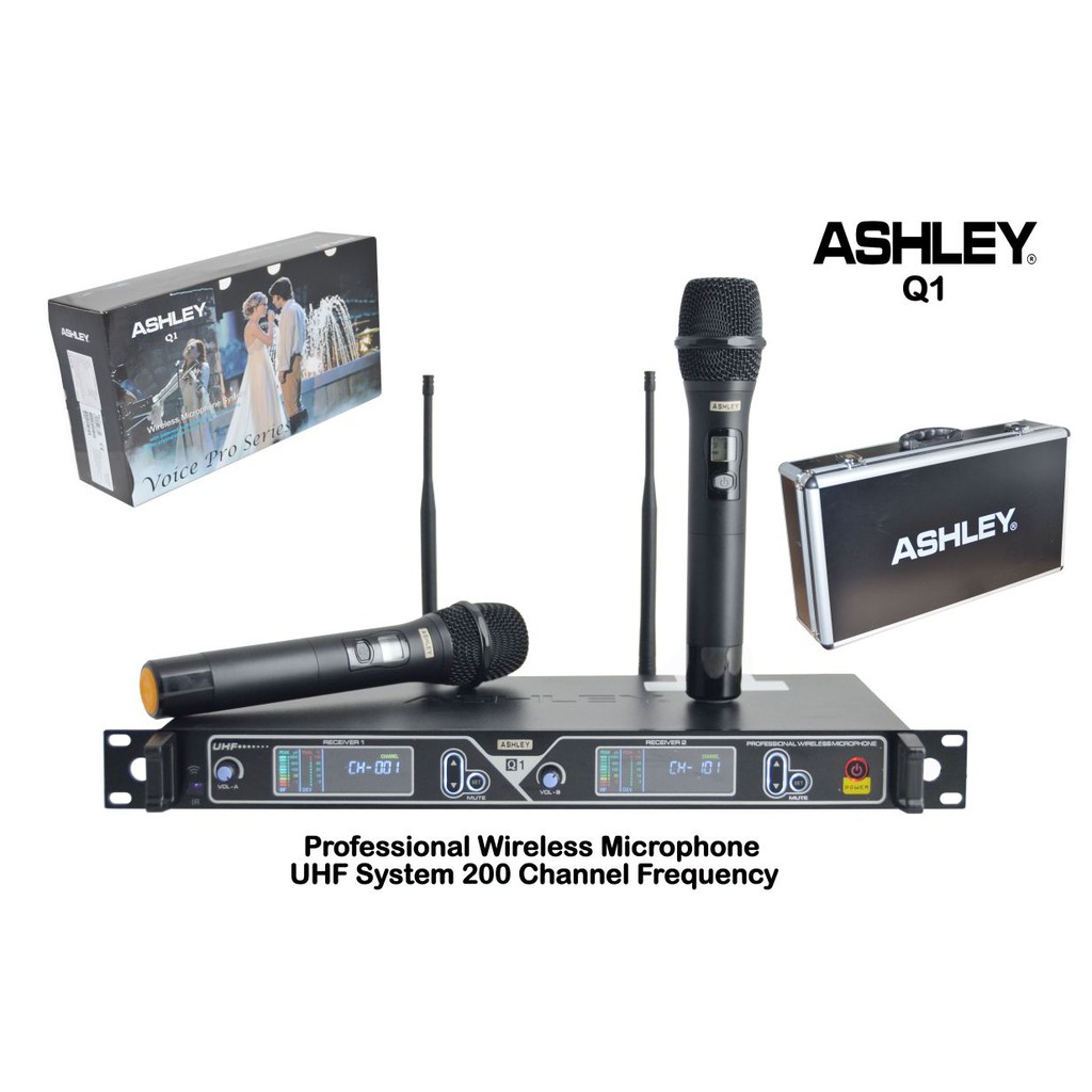 Jual Ready Mic Wireless Ashley Q1 PP Paling Murah Surabaya