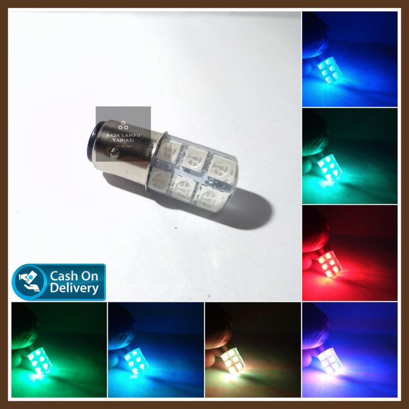Jual Lampu rem led jelly rgb 7 in 1 warna 2 mode Strobo stoprem stop ...
