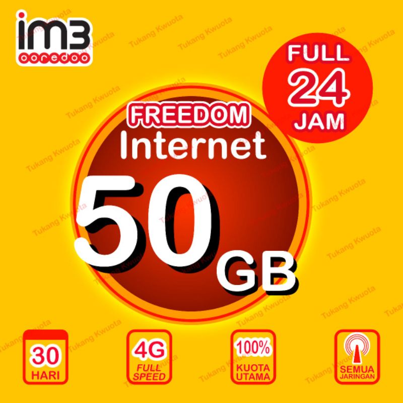 Jual PROMO 50GB Kuota Indosat Kuota Indosat 100GB | Wajib Unreg ...