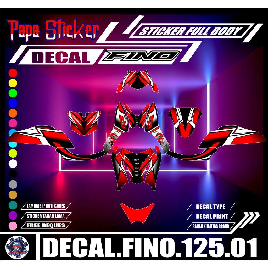 Jual DECAL STICKER FINO 125 VARIASI FULL BODY YAHAMA FINO 125 STICKER ...