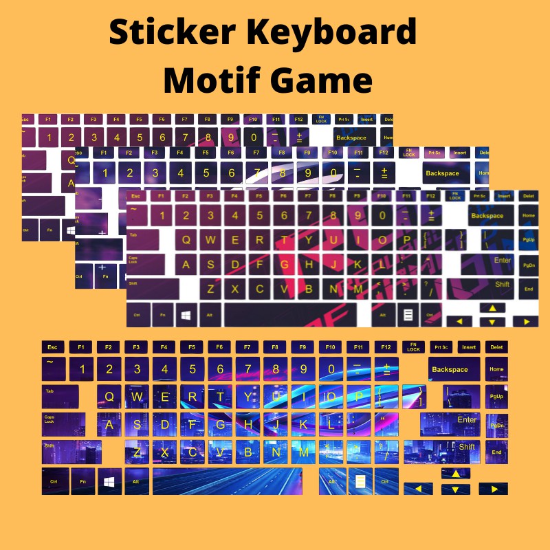 Jual Stiker Keyboard Multi warna motif Banyak Termurah | Shopee Indonesia