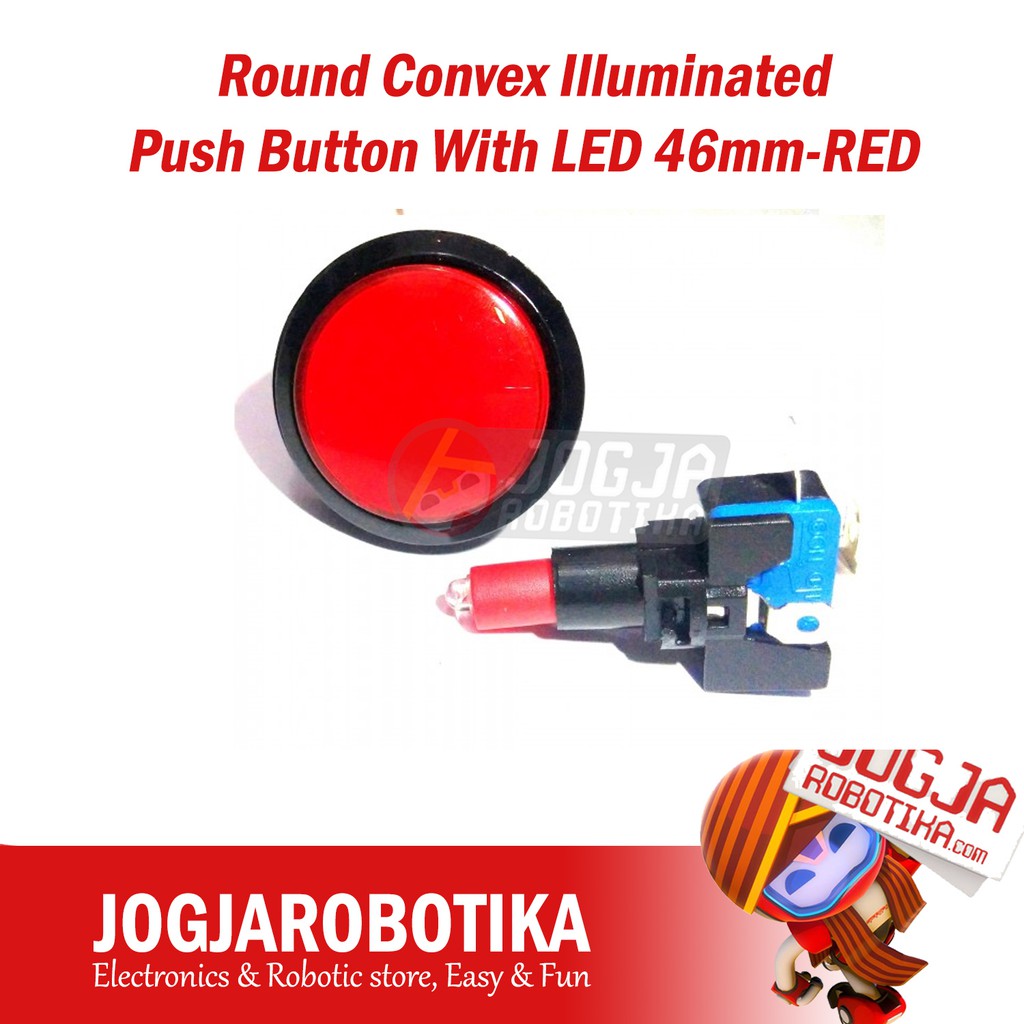 Jual Round Illuminated Push Button With LED 46mm | Shopee Indonesia