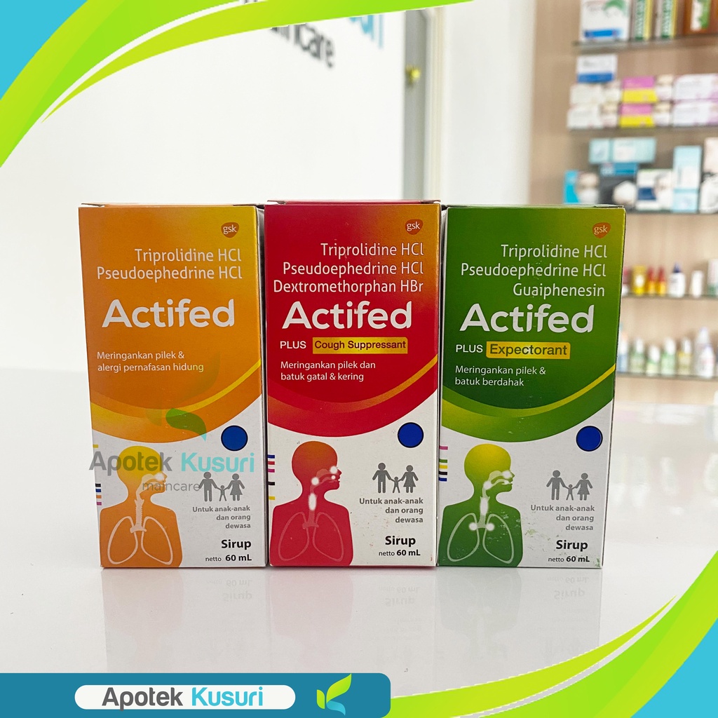 Jual Actifed Plus Cough Suppressant Syrup 60 Ml Shopee Indonesia