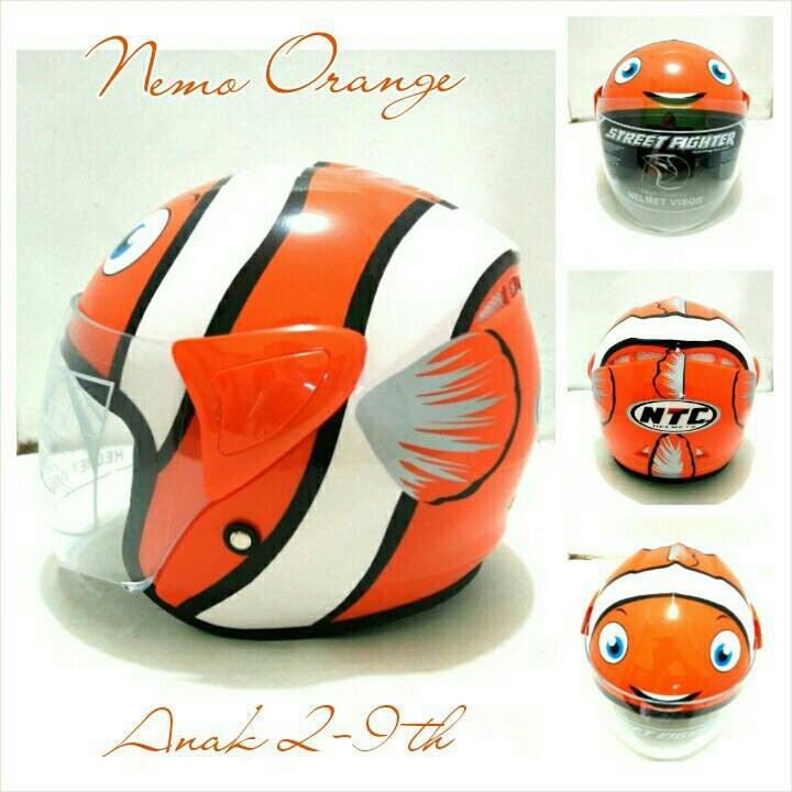 Jual HM-684 Helm Anak 2-9 Th Sni Motif Nemo Orange Murah | Shopee Indonesia