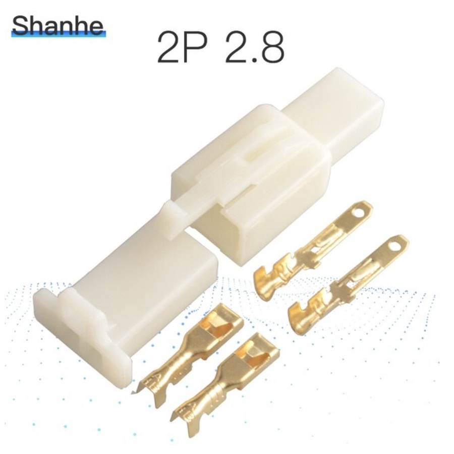 Jual Small Car Socket 2p 2.8mm kabel soket motor mobil Skun Kecil 2Pin ...