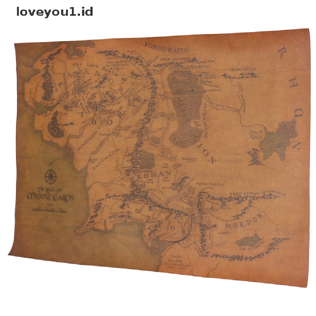 Jual Poster Stiker Dinding Desain TIE LER Middle Earth Gaya Vintage 