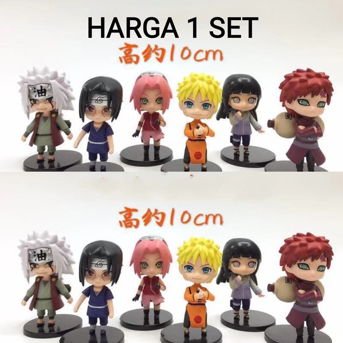 Jual VIOLAKINGDOM Figure Set Naruto Chibi / Topper Cake Kue Naruto ...