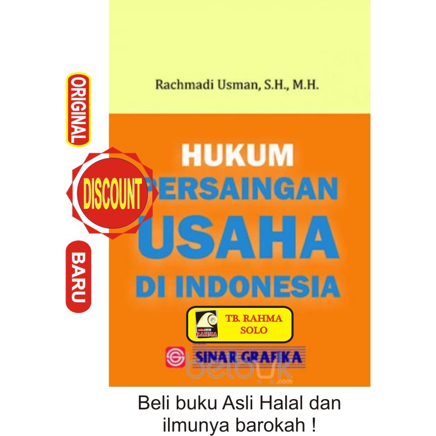 Jual Hukum Persaingan Usaha Di Indonesia Rachmadi Usman Sinar Grafika ...