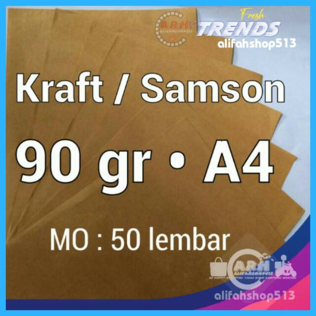 Jual Kertas Samson 90gr A4 dan 80gr Brown Craft Paper | Shopee Indonesia