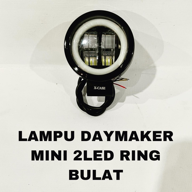 Jual Lampu Daymaker Mini Led Putih Pakai Ring Nyala Biru Shopee