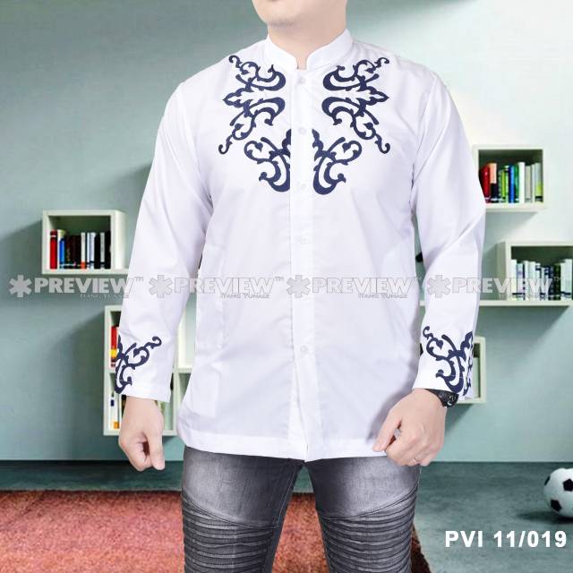 Jual Preview Baju Koko Pria Lengan Panjang White By Itang Yunasz