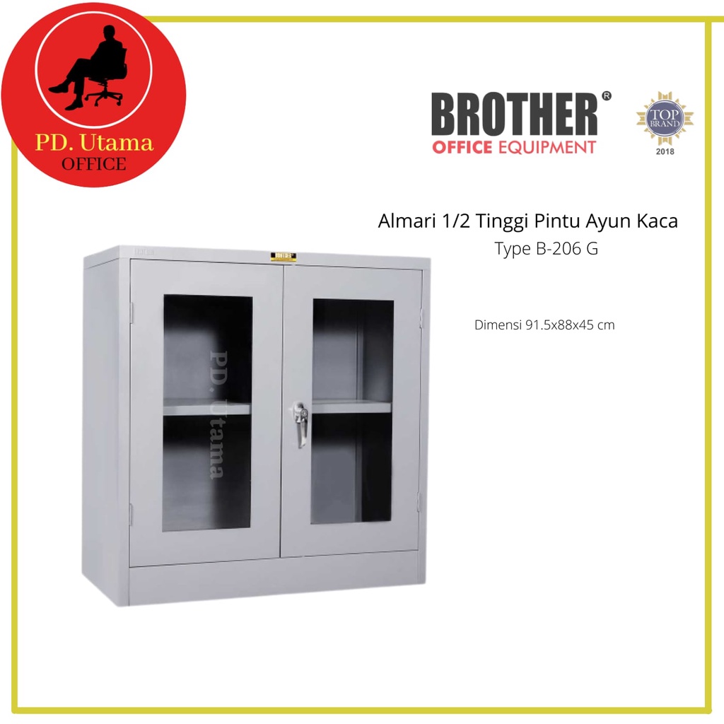 Jual Almari Tinggi 12 Pintu Ayun Kaca Brother B 206 G Lemari Arsip Kantor Shopee Indonesia 4457