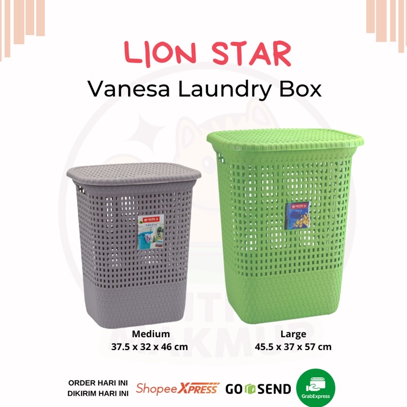 Jual LION STAR Vanesa Laundry Box Laundry Basket Keranjang Baju Kotor