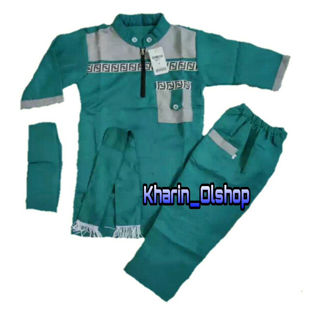 Jual Pakaian muslim koko sultan anak lakilaki baju dan bawahan anak