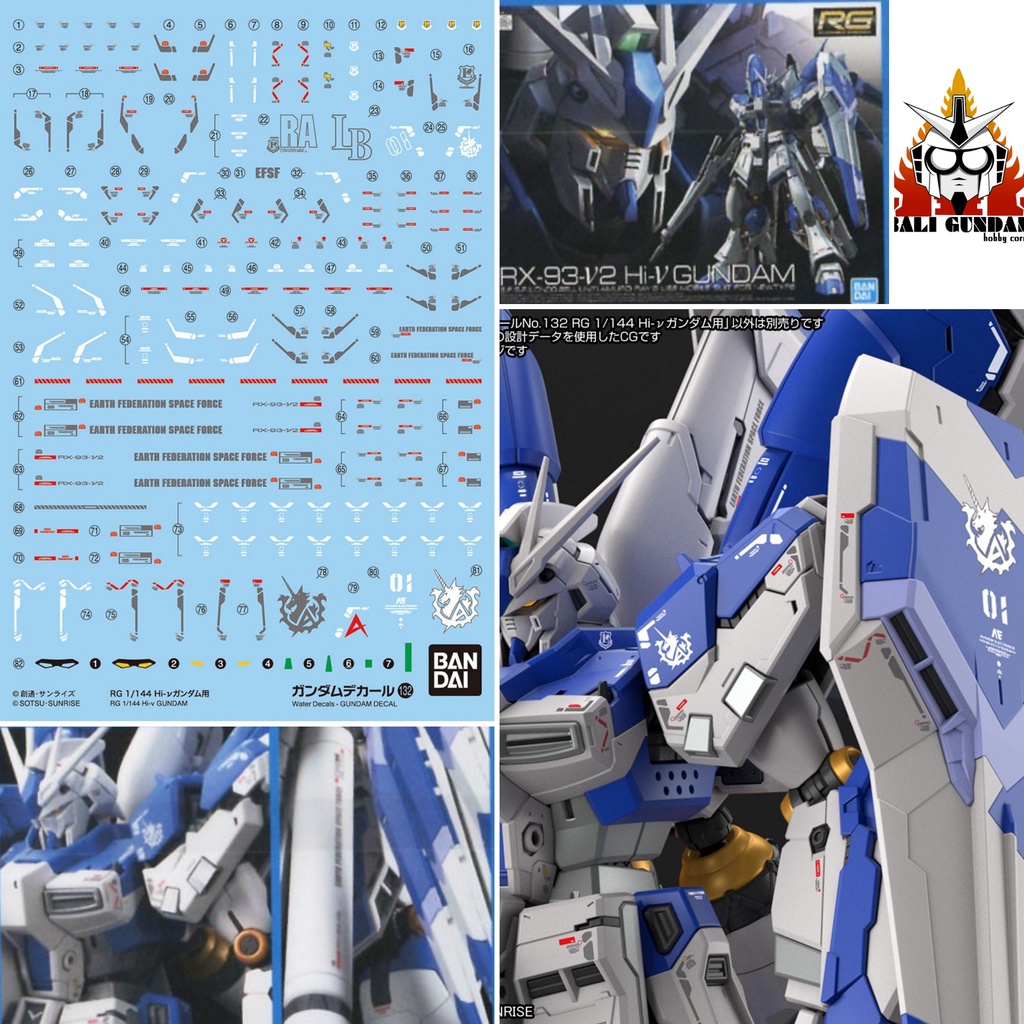 Jual GUNDAM DECAL 132 RG 1/144 RX-93-V2 HI NU GUNDAM Bali Gundam Hobby ...