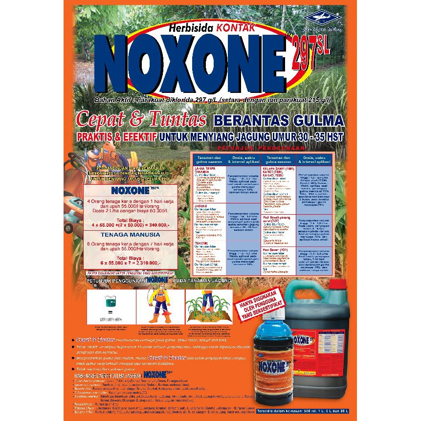 Jual Racun Rumput Noxone 297 SL - 1 Liter - Herbisida Kontak Gulma ...