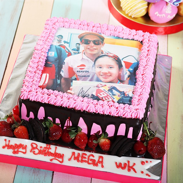 Jual Kue Ulang Tahun dengan foto (kertas foto bisa dimakan) Ukuran 20 x