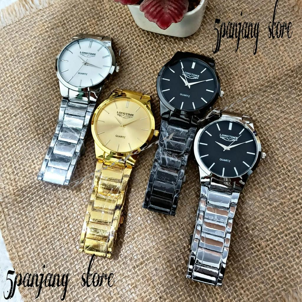 Jual promoo jam tangan pria longtime LT921 rantai stell | Shopee Indonesia