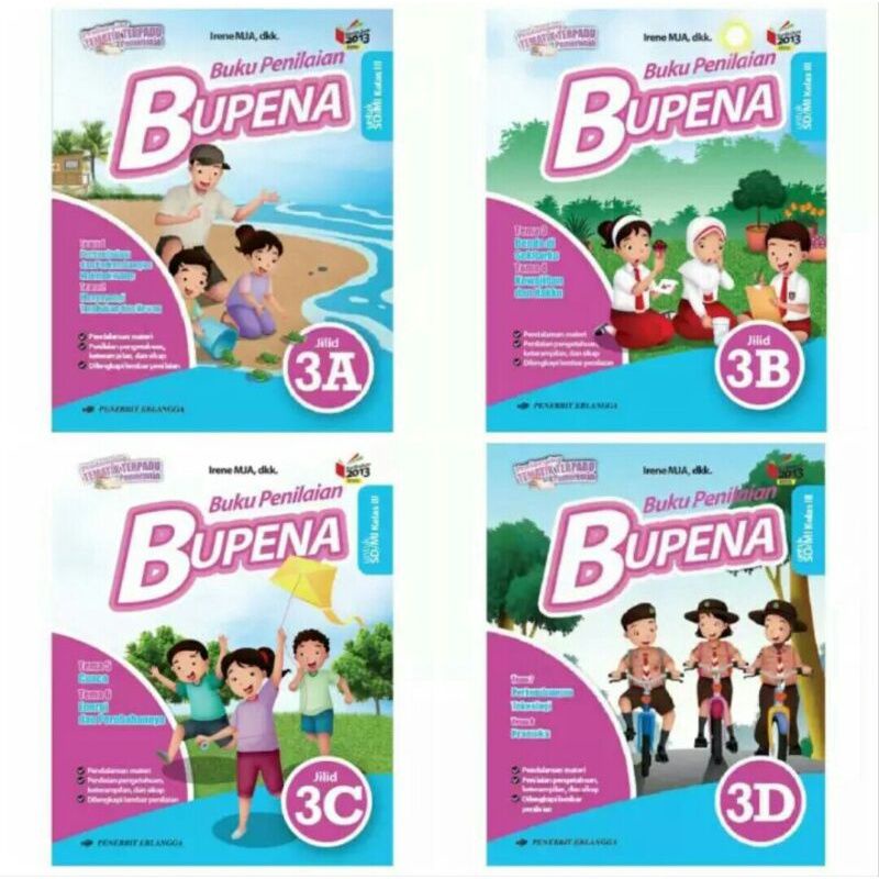 Jual BUPENA SD/MI Kelas 3 Jilid 3A 3B 3C 3D Penerbit Erlangga Edisi ...