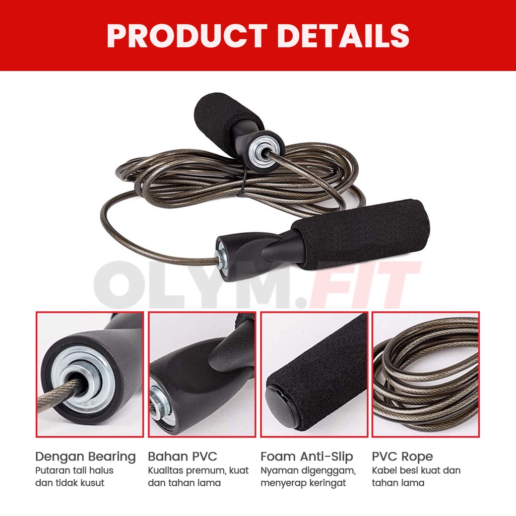Jual Skipping Rope Lompat Tali Speed Jump Home Fitness | Shopee Indonesia