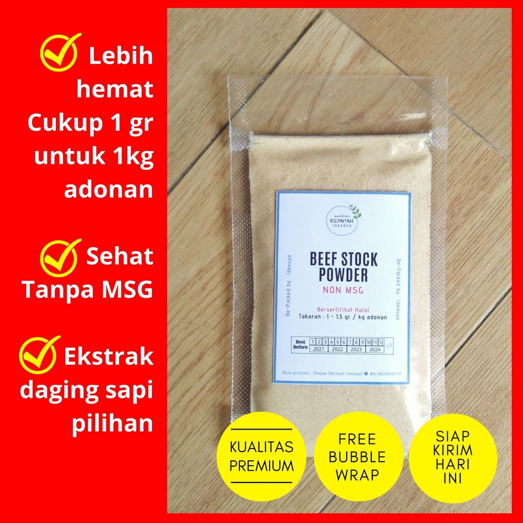 Jual Beef Stock Powder Kaldu Sapi Asli Sari Ekstrak Daging Sapi