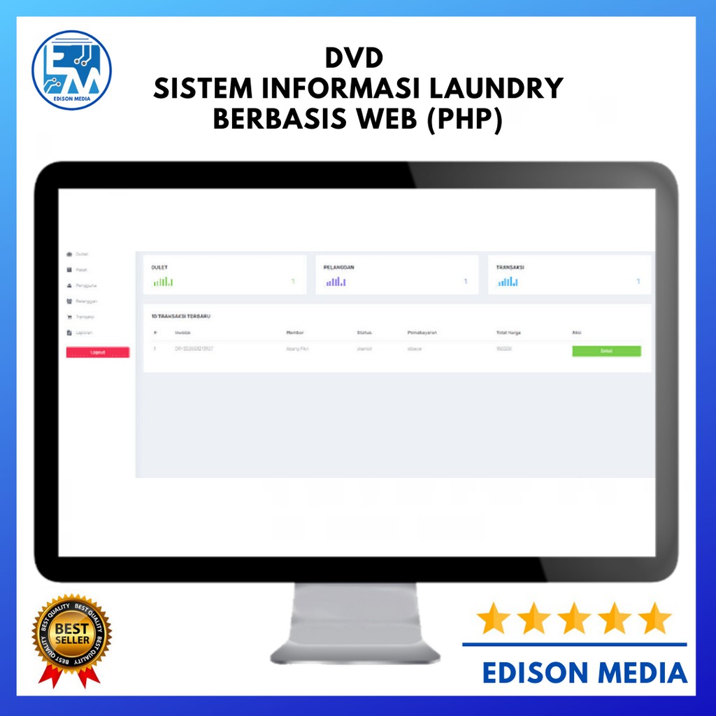 Jual DVD Sistem Informasi Laundry Berbasis Web (PHP) | Shopee Indonesia