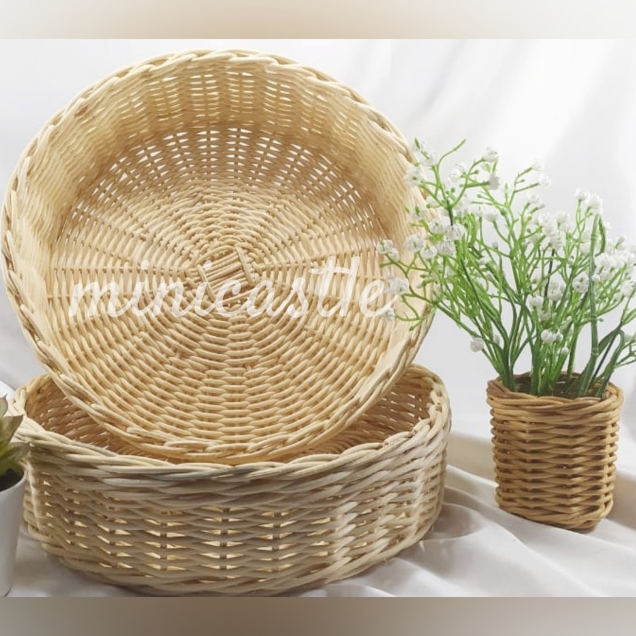 Jual Keranjang Rotan Bulat Size XXL d 30cm | Shopee Indonesia