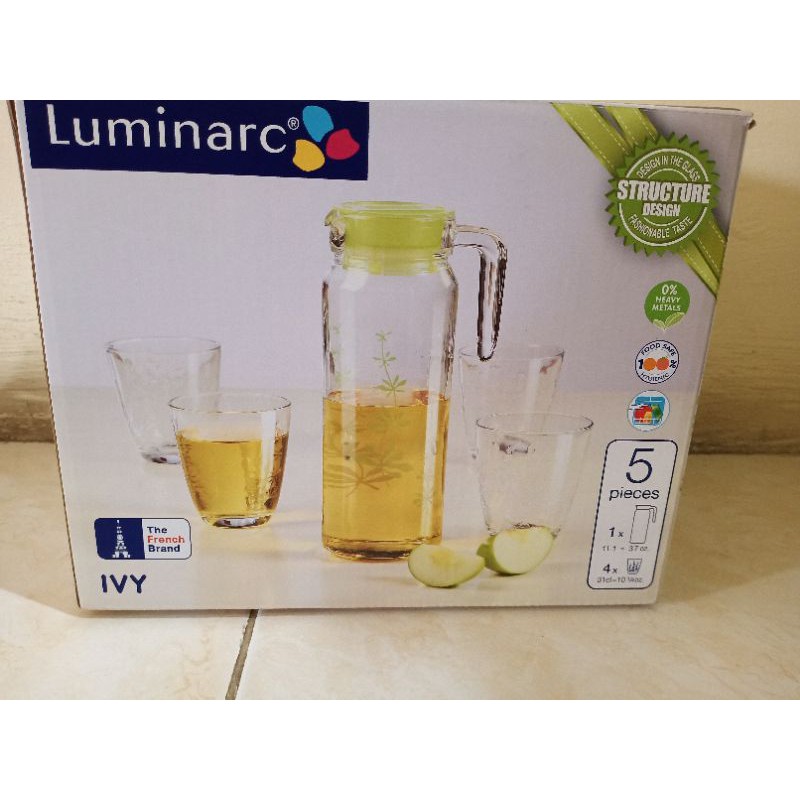 Jual Luminarc Set Gelas Jugluminarc Jug Rotterdam Ivy Set Of 5luminarc Set Gelas Dan Teko Kaca 8209