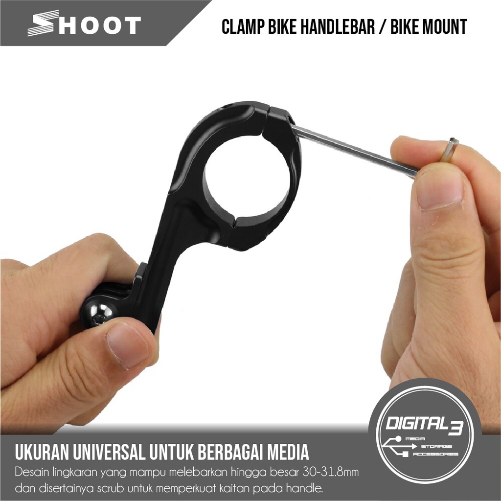 Jual Bike Mount Action Camera Mounting Stang Sepeda Handlebar Mount ...
