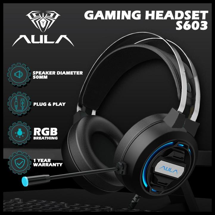 Jual Headset Gaming Aula S603 Rgb Breathing | Shopee Indonesia