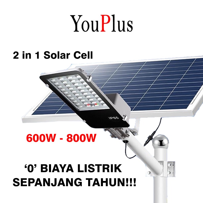Jual YOUPLUS LAMPU JALAN SOROT 800watt 800w lampu pju solar panel 2 in ...