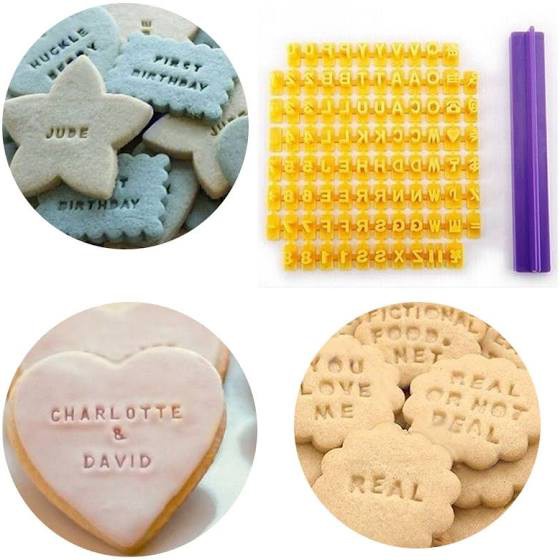 Jual Stempel huruf kue kering fondant cookie letter stamp embossing