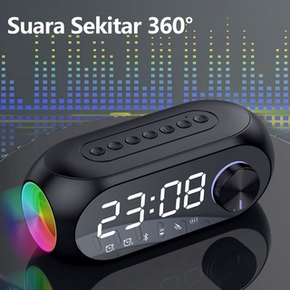 Jual Codjovitech Speaker Bluetooth Jam Led Smart Multi Function Alarm Clock Speaker Portable