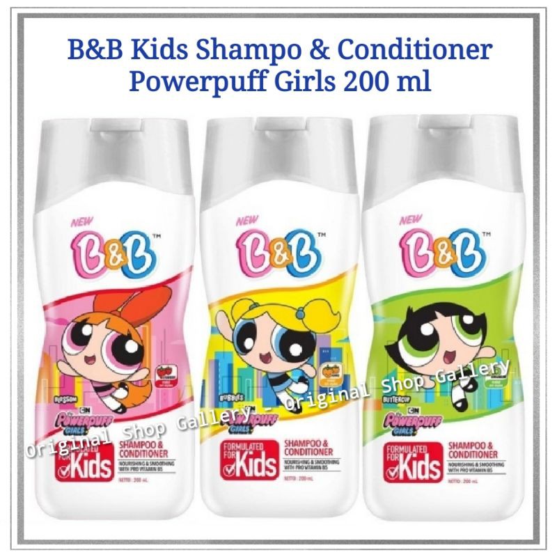 Jual B&B Kids Shampo & Conditioner Anak Perempuan Karakter Powerpuff ...