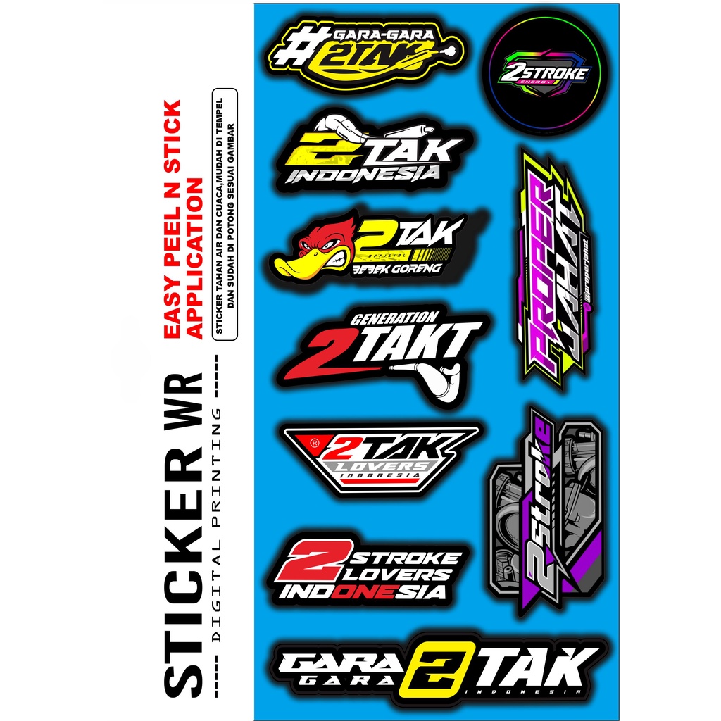 Jual STICKER PACK SPONSOR 2 TAK STIKER 2 TAK 2 STROKE BEBEK GORENG ...