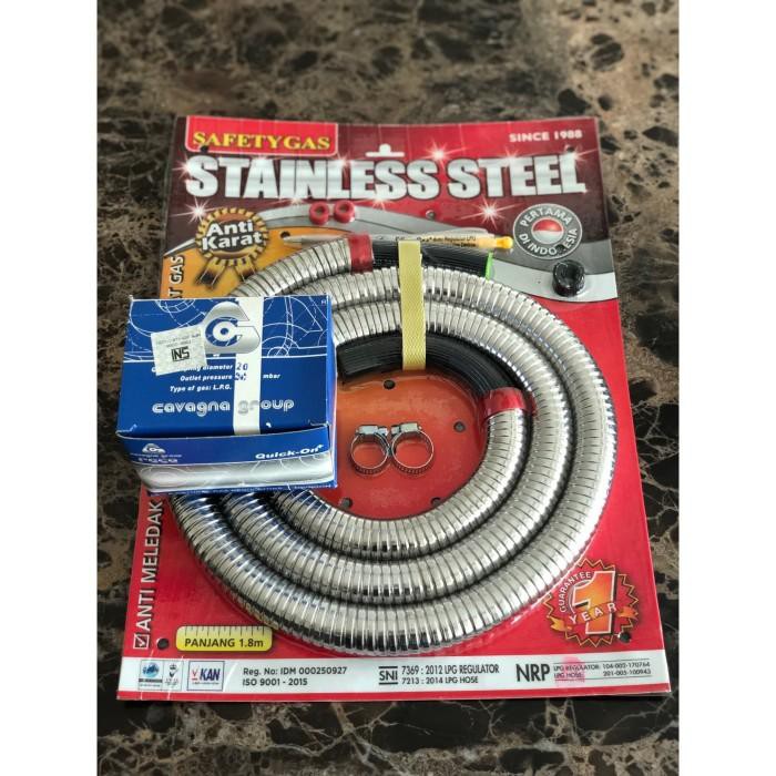 Jual Regulator Gas Lpg Reca / Kosangas QuickOn 634 + Selang Gas
