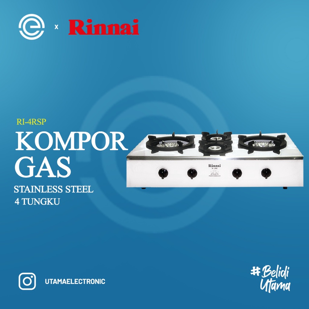 Jual RINNAI Kompor Gas 4 Tungku RI-4RSP | Shopee Indonesia