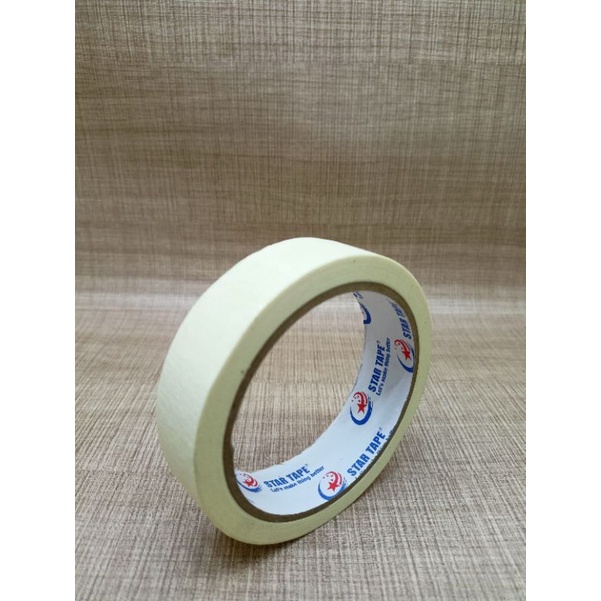 Jual Isolasi Kertas Masking Tape Star Tape 1 inch 24mm 20yard Terbaik