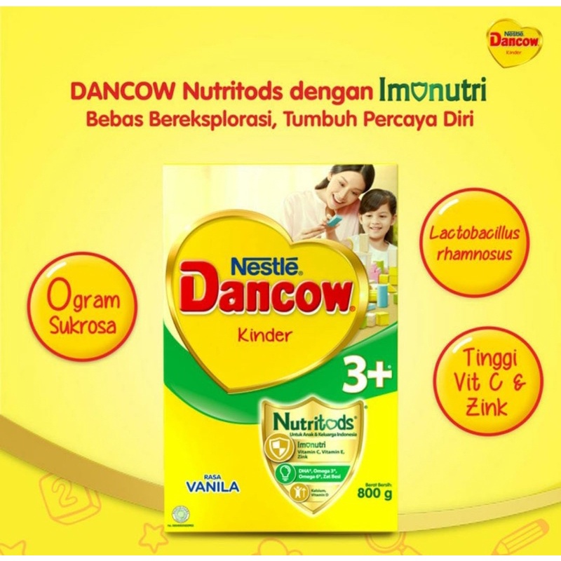 Jual DANCOW 3+ VANILLA SUSU ANAK 3-5 TAHUN BOX 1KG | Shopee Indonesia