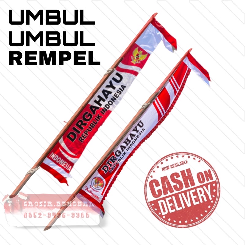 Jual BENDERA UMBUL-UMBUL REMPEL DIRGAHAYU UKURAN (3METER) | Shopee ...