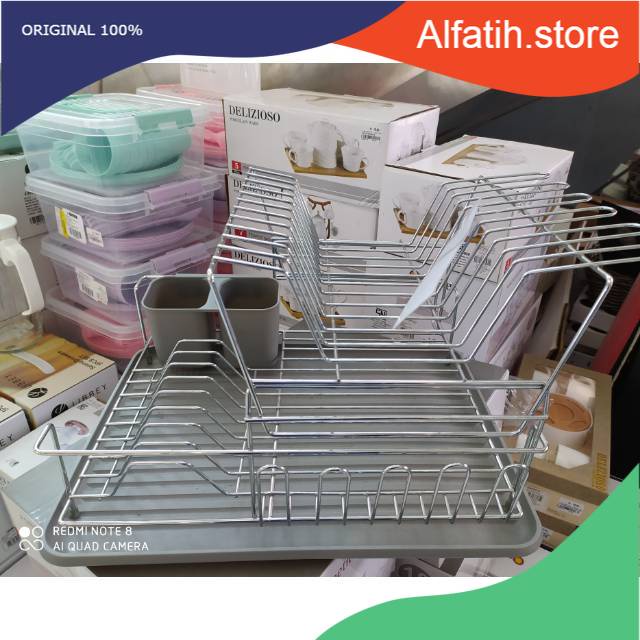 Jual INFORMA DISH RACK 2 TIRE GREY RAK PIRING TEMPAT PIRING Shopee Indonesia