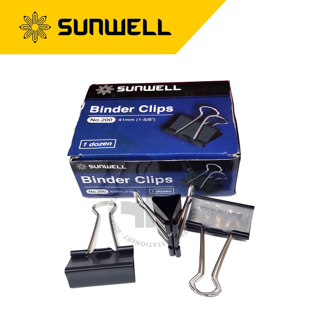 Jual Binder Clip 200 Sunwell - Penjepit Kertas | Shopee Indonesia