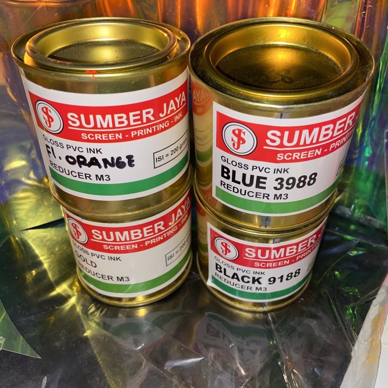 Jual CAT SABLON SUMBER JAYA PVC 200gr Kertas Tinta Pewarna High Gloss ...