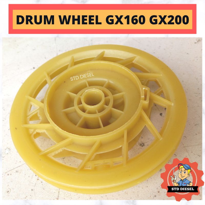Jual DRUM WHEEL UNTUK RECOIL STATER GX160 GX200 GX220 MODEL PLAT BESI