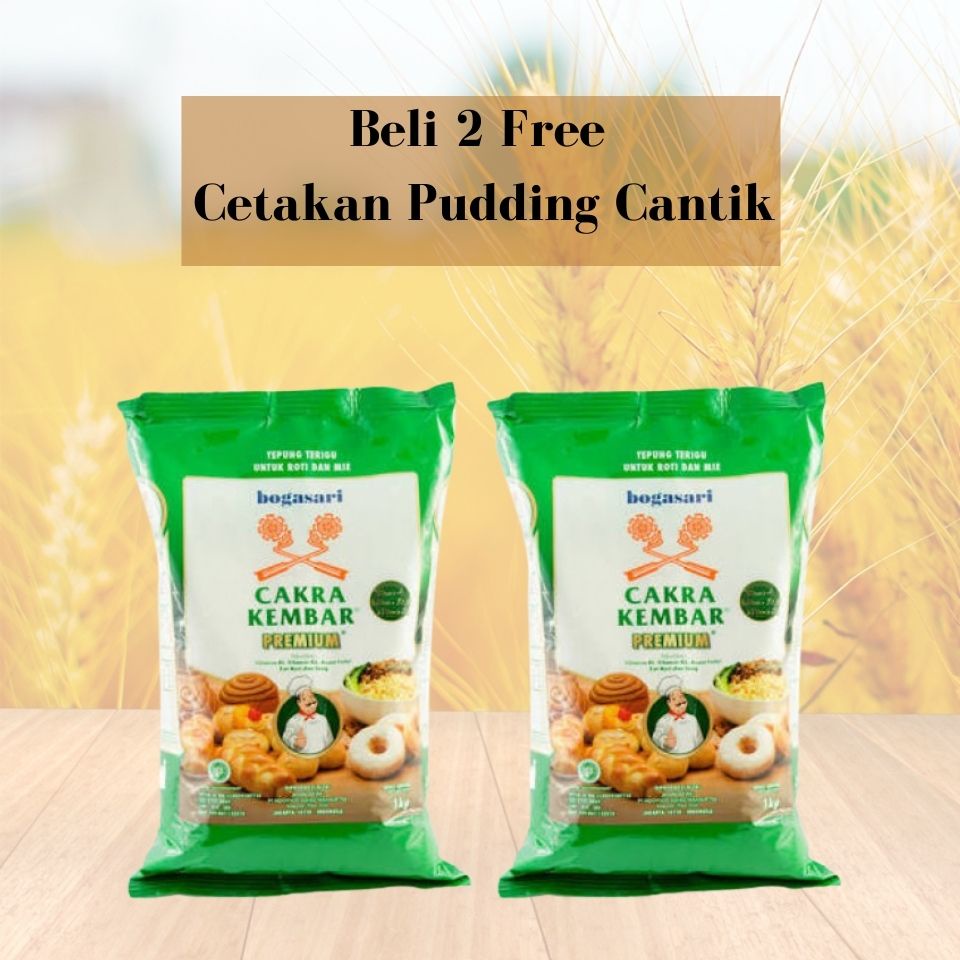 Jual TEPUNG TERIGU ROTI PROTEIN TINGGI CAKRA KEMBAR BOGASARI 1KG BAHAN ...