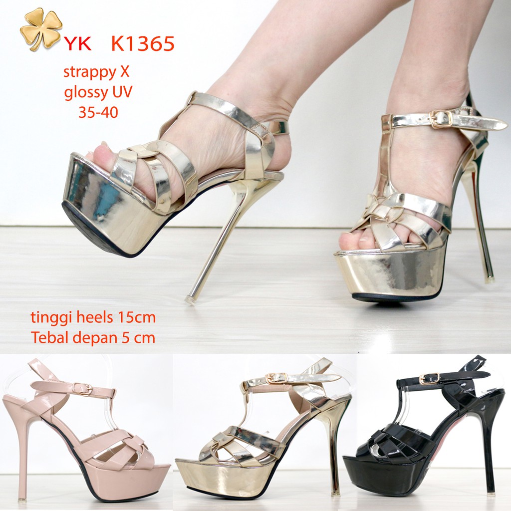 Sepatu heels hot sale 15 cm