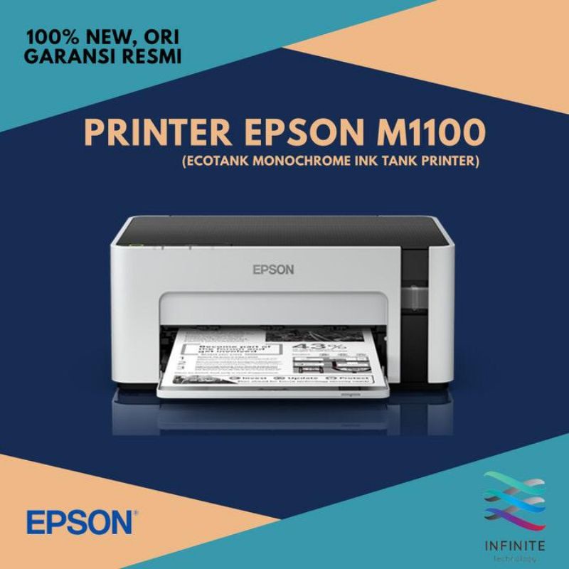 Jual Printer Epson M1100 EcoTank Monochrome Ink Tank Printer Shopee