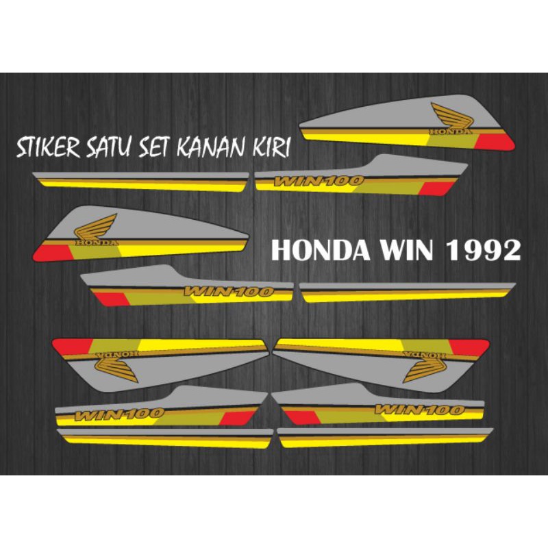 Jual STIKER STRIPING DECAL VARIASI HONDA WIN 1992 FRESH | Shopee Indonesia