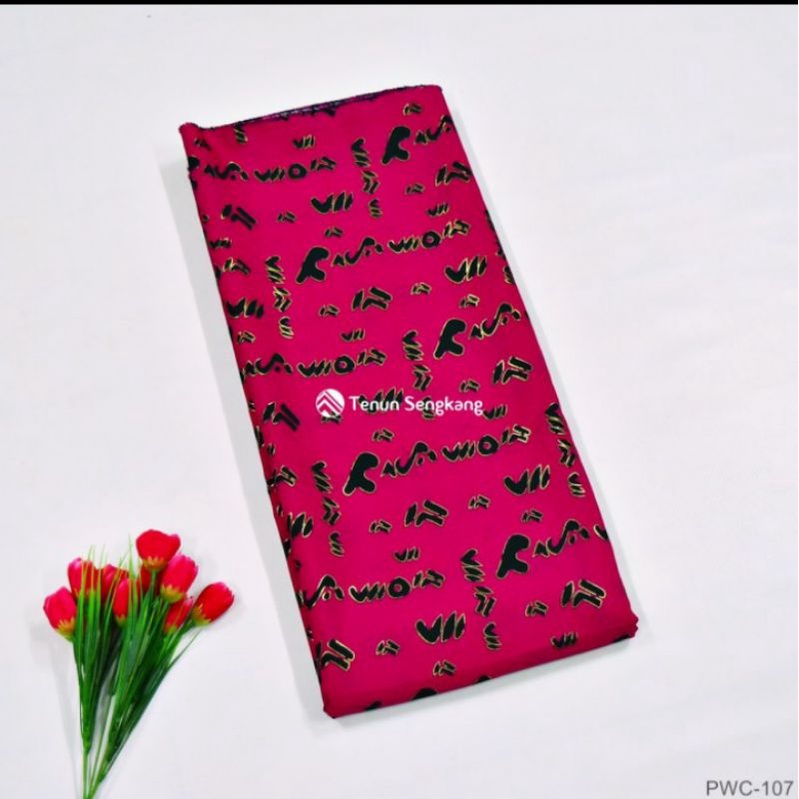 Jual Kain Batik Lontara Bugis Makassar Halus Pink - Tenun Sengkang PWC ...