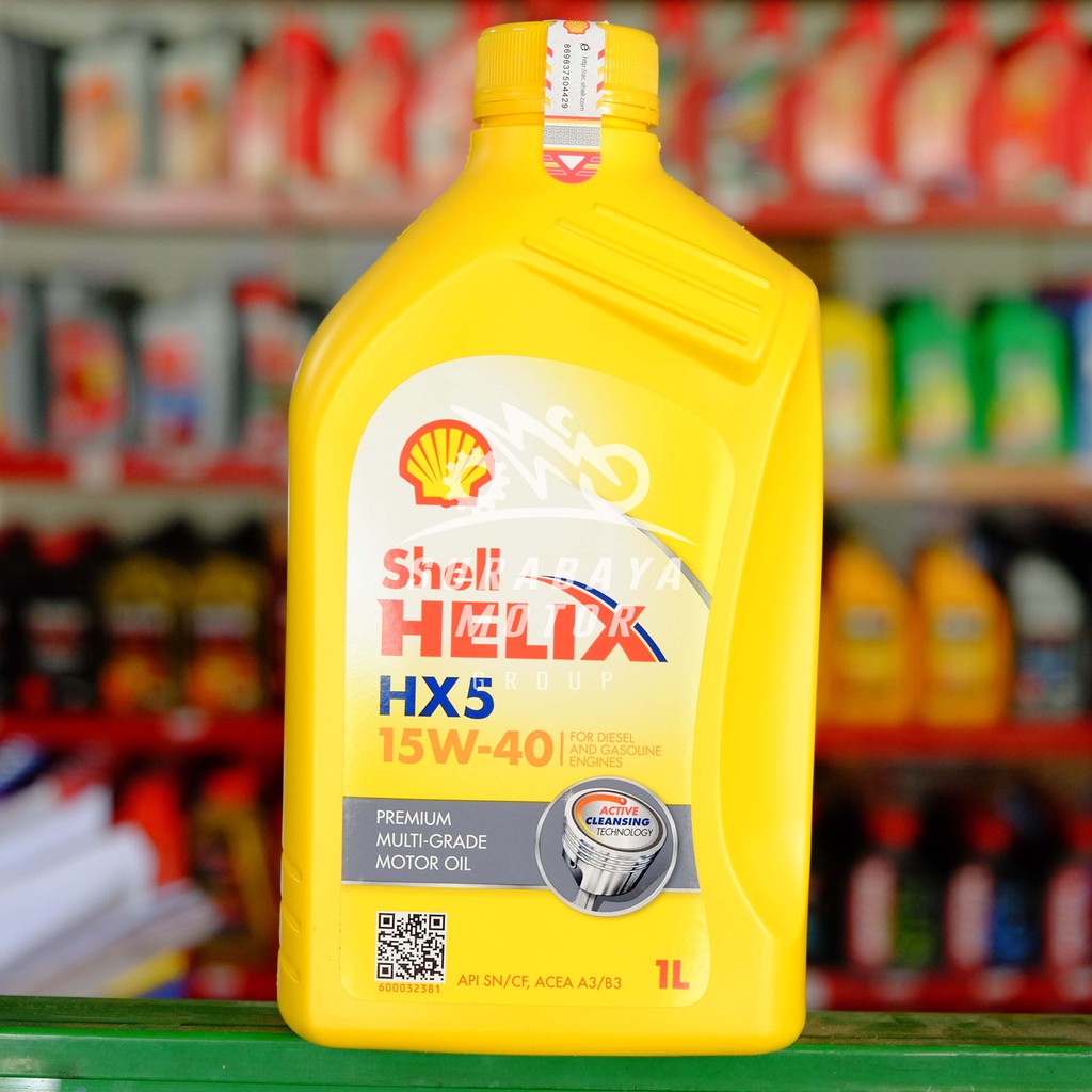 Jual Oli Motor & Mobil Shell Helix HX5 Sae 15w-40 Liter 1000ml Mesin 4T ...